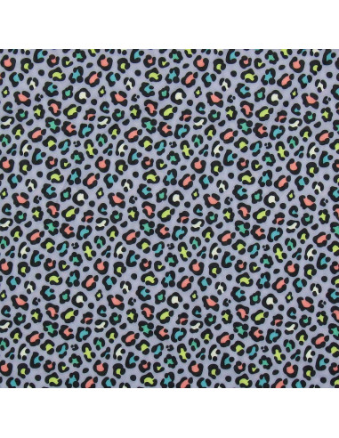 Tecido lycra maiô - Leopardo roxo