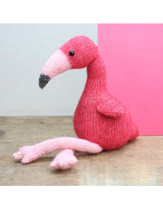 Kit de tricô - Chris o flamingo rosa