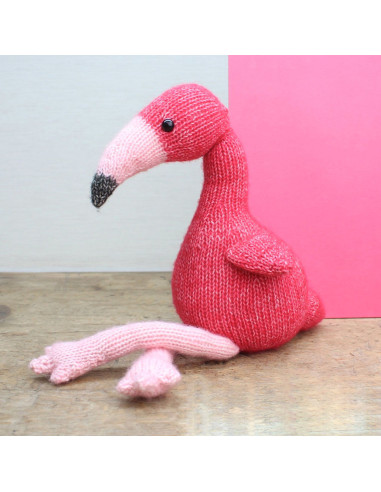Kit de tricô - Chris o flamingo rosa