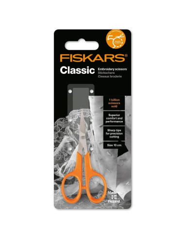 Tesoura Fiskars precisão lâminas retas 10 cm