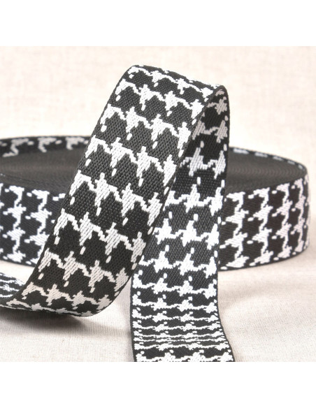 Correia pied-de-poule - Preto