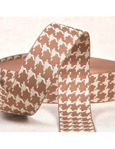 Cinta pied de poule - Marrom chocolate
