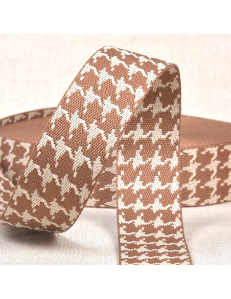 Cinta pied de poule - Marrom chocolate
