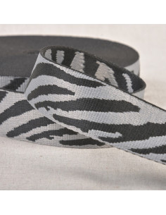 Correia para animais - Zebra cinza e preta