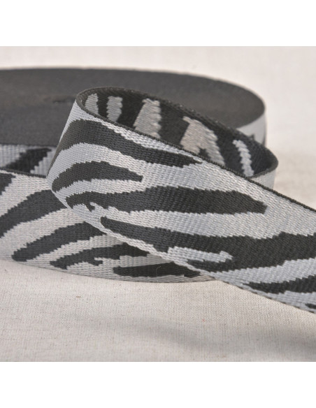 Correia para animais - Zebra cinza e preta