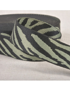 Correia para animais - Zebra amêndoa e preto