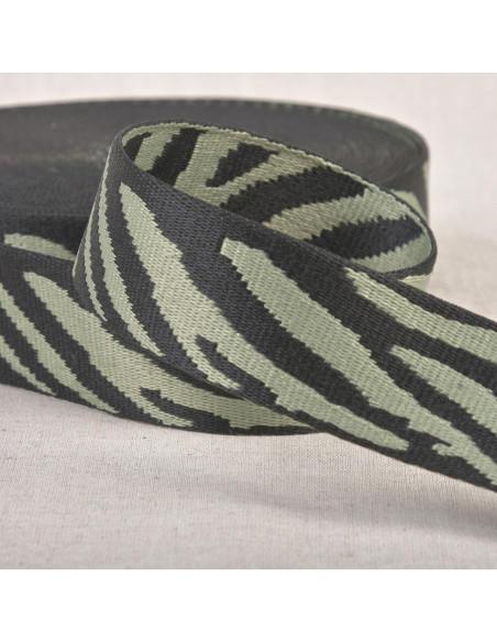 Correia para animais - Zebra amêndoa e preto