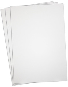 Pacote de 3 folhas de espuma 3D Puffy 2 mm para bordado - Branco 2