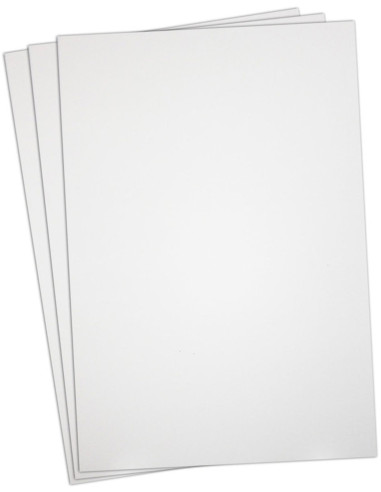 Pacote de 3 folhas de espuma 3D Puffy 2 mm para bordado - Branco