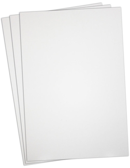 Pacote de 3 folhas de espuma 3D Puffy 2 mm para bordado - Branco