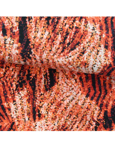 Tecido lycra maiô - Zebra ocre