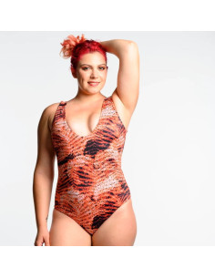 Tecido lycra maiô - Zebra ocre 2