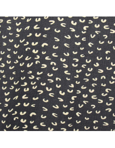 Tecido de musselina estampado - Abstrato preto 2