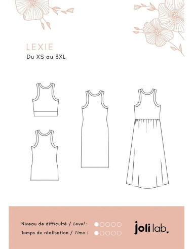 Molde de vestido Lexie - Joli Lab