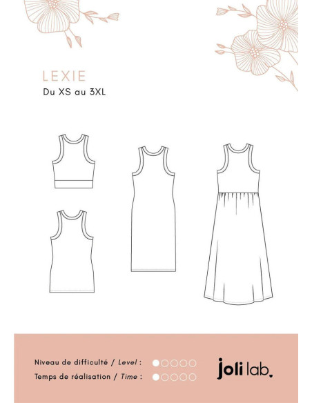 Molde de vestido Lexie - Joli Lab