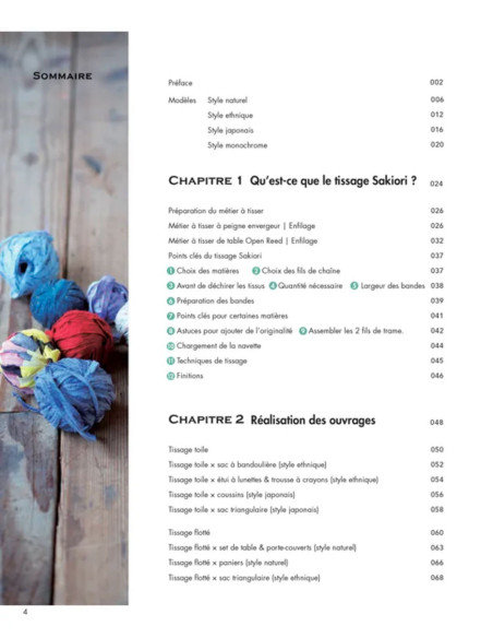 Livro de lições de tecelagem Sakiori