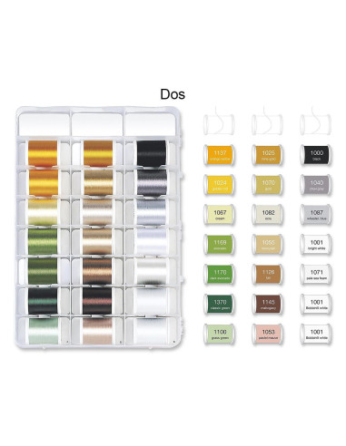 Mala de fios para bordar Deluxe Rayon 1000 m Madeira