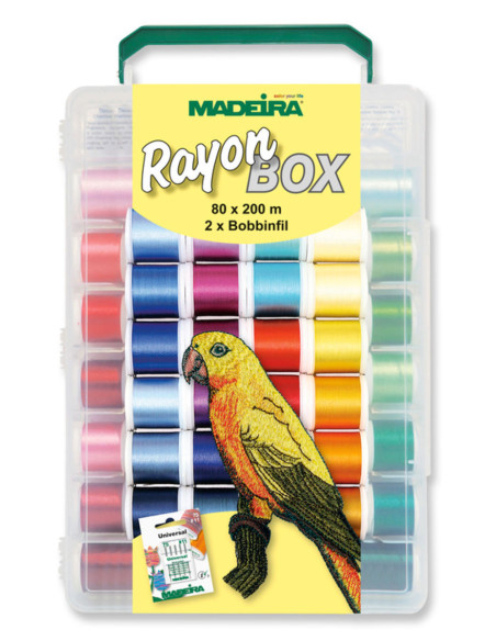 Mala de fios de bordar Deluxe Rayon 200 m Madeira