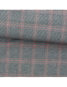 Tecidos tartan escoceses na moda - Preto e vermelho