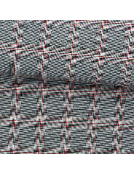 Tecidos tartan escoceses na moda - Preto e vermelho