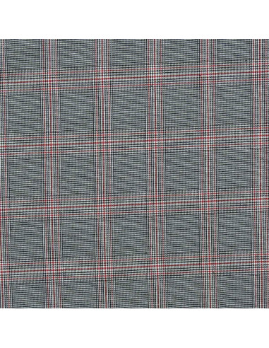 Tecidos tartan escoceses na moda - Preto e vermelho
