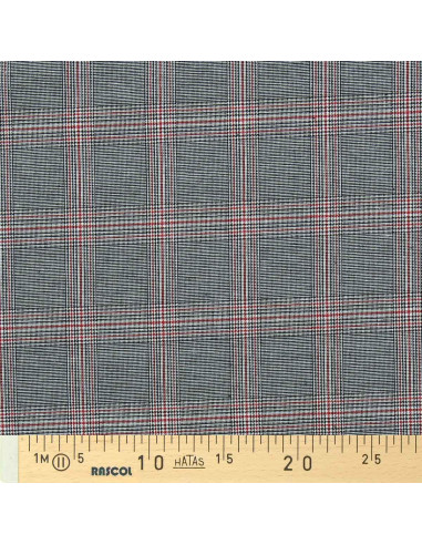 Tecidos tartan escoceses na moda - Preto e vermelho