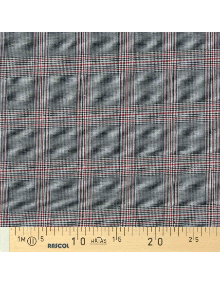 Tecidos tartan escoceses na moda - Preto e vermelho