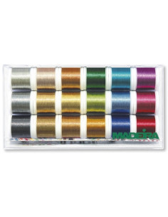 Caixa de fios Metallic Glamour Madeira