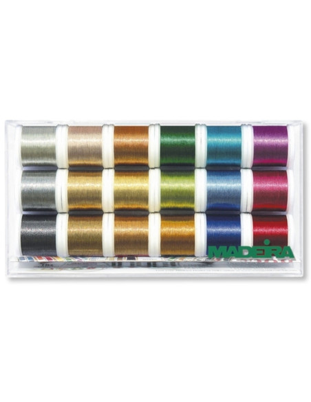 Caixa de fios Metallic Glamour Madeira