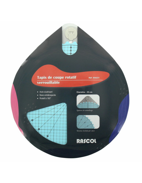 Tapete de corte auto-regenerativo rotativo bloqueável Rascol 35 cm