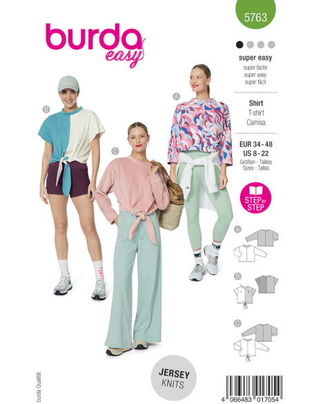 Molde de T-shirt - Burda 5763