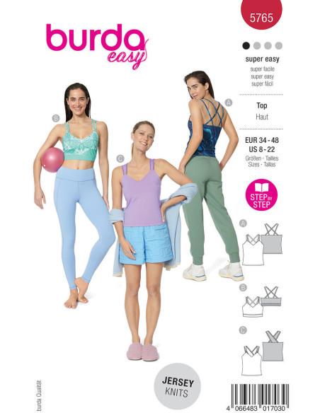 Molde de top - Burda 5765