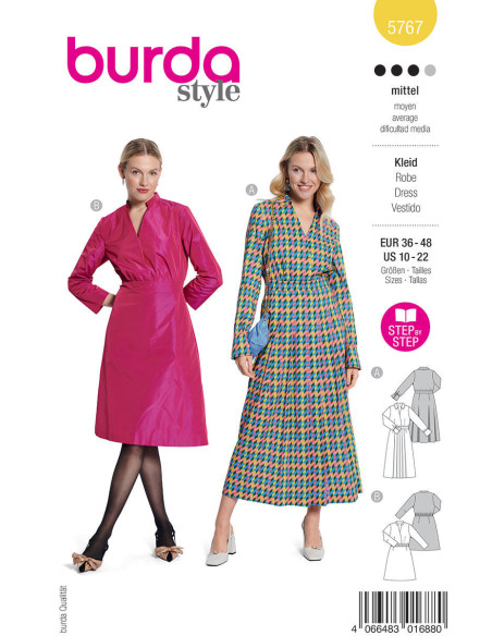 Molde de vestido - Burda 5767