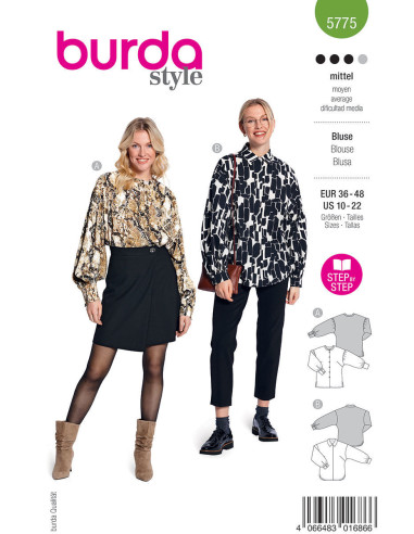 Molde de blusa - Burda 5775