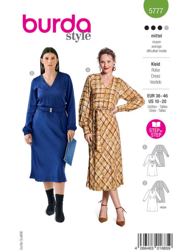 Molde de vestido - Burda 5777