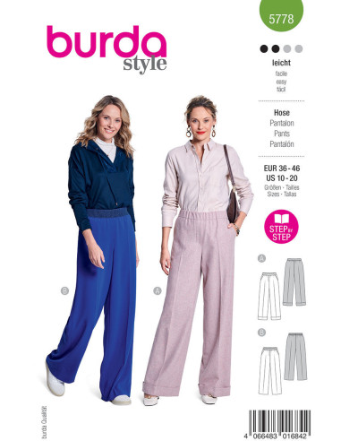 Molde de calça - Burda 5778