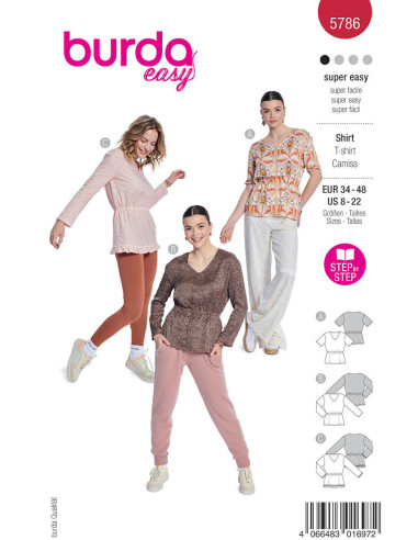Molde de T-shirt - Burda 5786