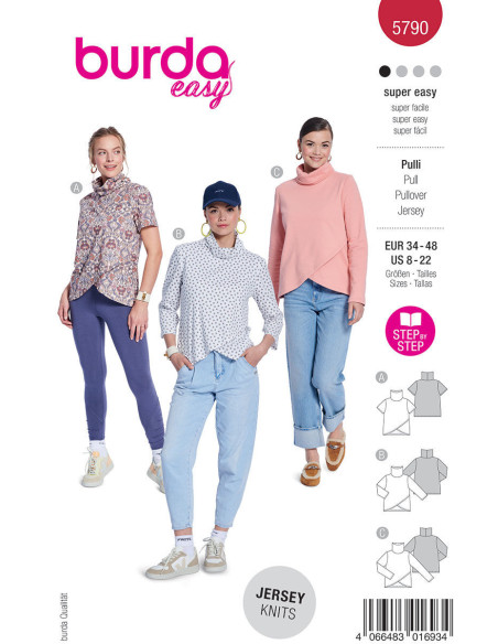 Molde de suéter - Burda 5790