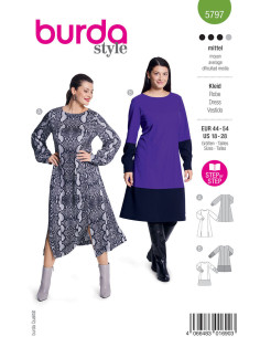 Molde de vestido - Burda 5797