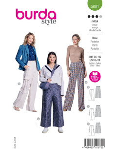 Molde de calça - Burda 5801