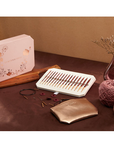 Conjunto de agulhas de tricô circulares KnitPro Symfonie Rose