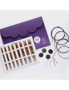 Conjunto de agulhas de tricô circulares KnitPro Deluxe Symfonie Wood