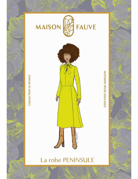 Padrão de vestido Peninsule - Maison Fauve