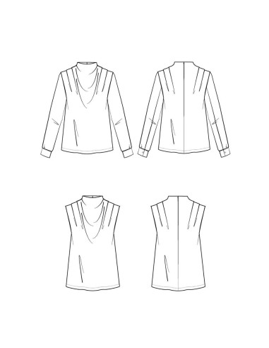 Padrão de blusa Tempête - Maison Fauve