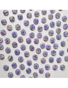 Pacote de 15 botões em biorresina 15 mm 4 furos - Quartzo 2
