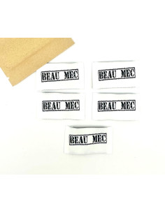 Conjunto de 5 etiquetas tecidas para costurar Beau mec 2