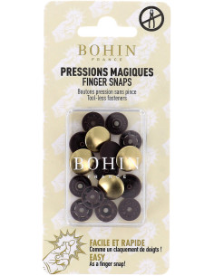 Botões de pressão mágicos sem alicate 14 mm - Acabamento em metal dourado