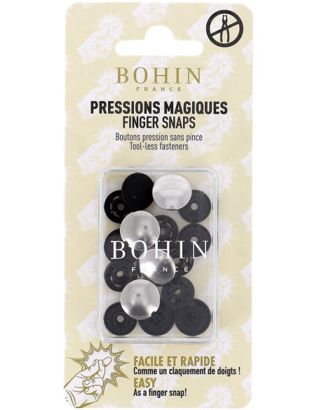 Botões de pressão mágicos sem alicate 14 mm - Acabamento em metal prateado