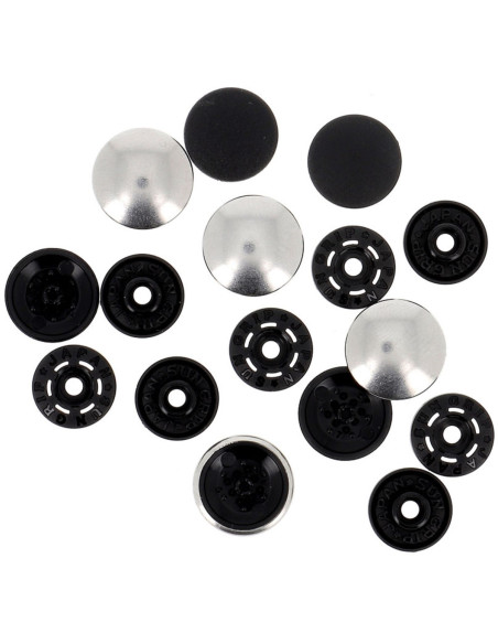 Botões de pressão mágicos sem alicate 14 mm - Acabamento em metal prateado
