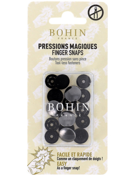 Botões de pressão mágicos sem alicate 14 mm - Acabamento em metal canhão de fuzil